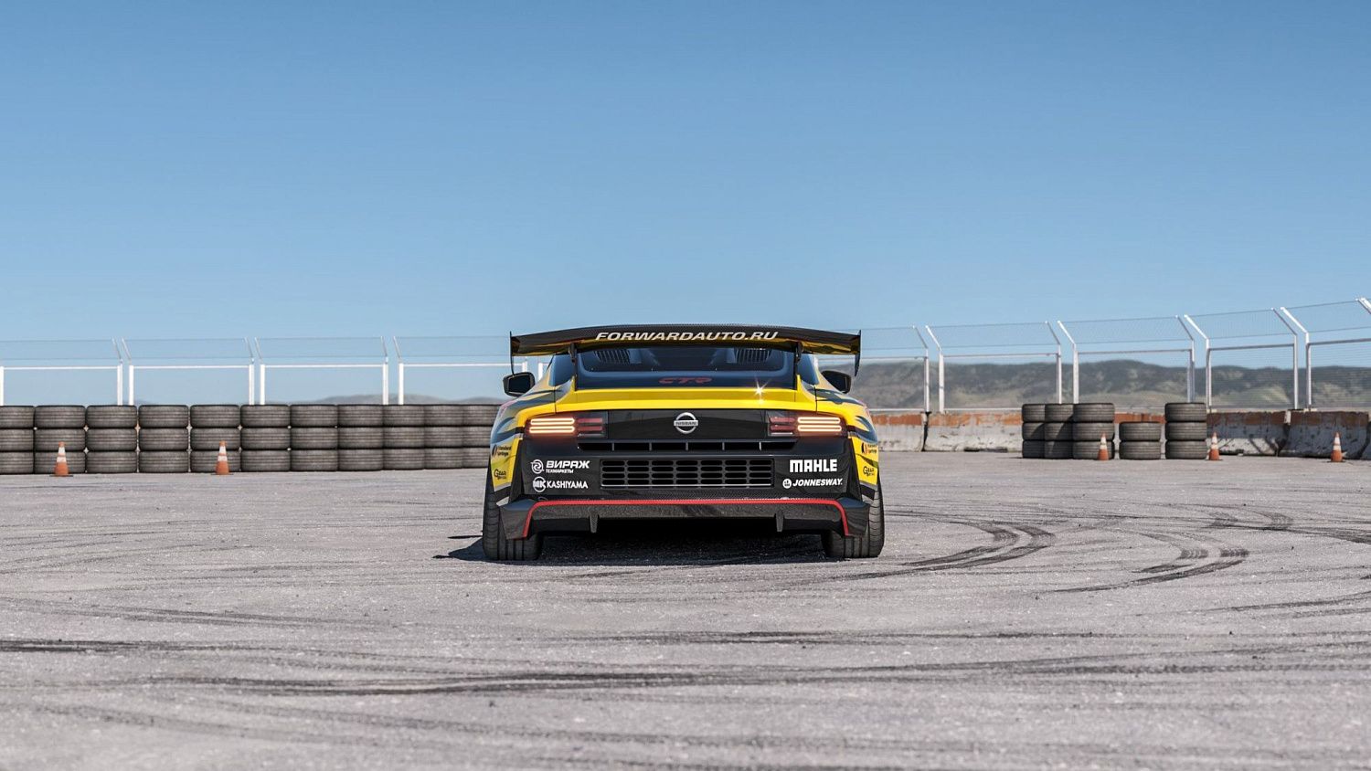 Рендеры Nissan RZ34 в боевой оклейке