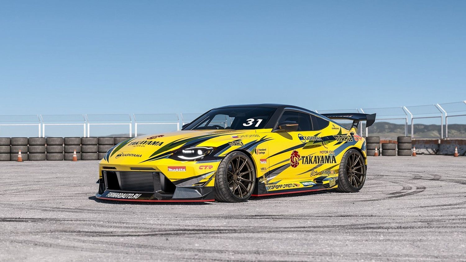 Рендеры Nissan RZ34 в боевой оклейке