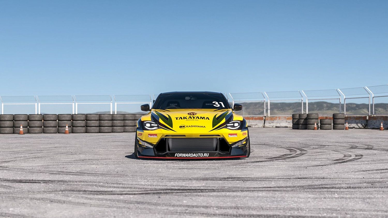 Рендеры Nissan RZ34 в боевой оклейке